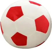 HONITANO Creative Soccer Ball Plush Pillow Red and White Cushion for Home Office Soft and Comfortable Soccer Plush Doll for Sofa Car Library and Parties
