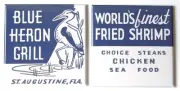 Blue Heron Grill FRIDGE MAGNET Set matchbook st augustine florida