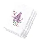 3x Pilbeam Living Cotton 32cm Lilac Bouquet Face Washer Cloth Hand Towel White