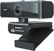1080P Webcam with Microphone,60 FPS USB Webcam 2 Mics Streaming with Privacy Cover,90°View， Metal Body Design for Video Conferencing, Recording and Calling