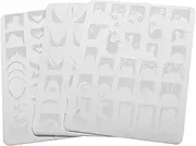 BESTYASH 3Sets Nail Stamping Plates for Nail Art Durable Steel Stencils with Patterns Easy to Use Nail Art Tools for Creative Nail Designs for Festivals and Nail