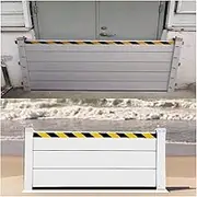 Aluminum Flood Barrier, Residential Flood Barriers, Reusable Baffle Flood Protection Baffle, Flood Rain Water Baffle with Sealing Rubber Strips, for Home Door Basement Garage(H 60cm(2ft),10.5ft(3.2m))