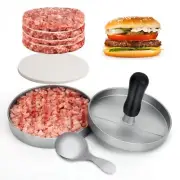 Smash Burger Press Round Burger Smasher with Burger Patty Spoon Perfect Hambu...
