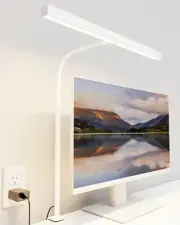 LED Desk Lamp for Home Office, Eye-Caring Desk Light with Adjustable Gooseneck,