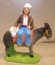 NEW Miller on a donkey, Santon Marcel Carbonel Number 3 from France