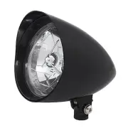 5.75" Motorcycle Black Billet Bullet Visor Headlight Headlamp For Harley Bobber
