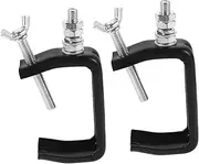 Kisangel 2Pcs Aluminum Alloy Truss Clamp Hooks for Stage Lighting Compatible with LED and Moving Head Lamps Durable Light Clips for Secure Mounting Events