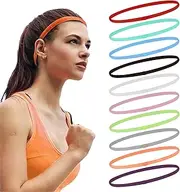 [DKDDSSS] Pack of 10 men's sports headbands, boys' hair band, elastic hair band, sports hair bands, children's sports hair band, women's hair band, children's hair band, football