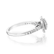 Luminesce Lab Grown 3/4Carat Diamond Ring in 9ct White Gold, O