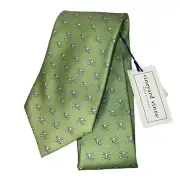 Vineyard Vines Custom Collection Skull and Crossbones Pirate Tie Green NWT
