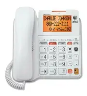 AT&T CL4940 Single Line Corded phone with Answering Machine (WHITE/NEW)