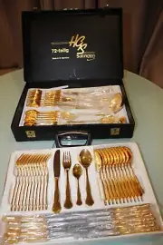 Solingen Vintage 72 Pieces Cutlery Set in Original Case For Sale.