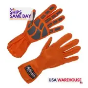 Allstar ALL913042 Orange Nomex Driving Gloves Pair M Performance Racing Parts