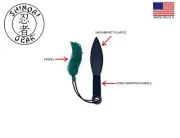 Plastic Ninja Training Kunai V2-Green Tassel , Ninjutsu, Budo, Bujin