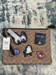 NWT Disney X Coach Turnlock Wristlet 30 In Signature Patchwork