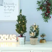 在飛比找樂天市場購物網優惠-聖誕樹 聖誕樹盆栽桌面擺件夜燈裝飾迷你松針雪松樹飾品家用場景