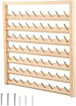 yuksok Wooden Thread Holder Thread Rack Cotton Reel Storage Thread Holder Organizer Spool Holder Wall Mounted for Supplies Household
