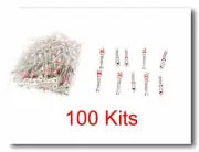 100 Kits Filtered Valve Stem Cores