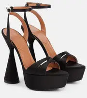 [D'Accori] D'Accori Skye satin platform sandals AU 11 black