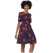 Princess Highway Claudette Women's Floral Dress Retro Vintage Style AU 6 US 4 Nw