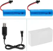 2× 3.7V 1200mAh Li-Ion Battery for RC Car Toy Monster Off-Road Trucks Racing Car