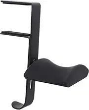 QUMIIRITY Adjustable Headphone Stand with Soft PU Cushion Under Desk Headset Holder for Home Office Internet Cafes Easy Installation Curved Design for Better Fit and Protection