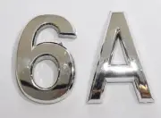 Apartment Number 6A Sign/Mailbox Number Sign, . Letter C (Silver,3D,)-REF24-1027
