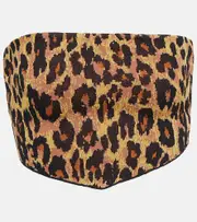 [Staud] Staud Shane leopard-print scarf top AU 14 multicoloured