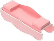DNAMYJME Bathtub Splash Guards with Mesh Storage Bag Silicone Bathtub Shelf Guard with 8 Suction Cups Foldable Bathtub Toy Organizer Guard Bathtub Side Splash Guards for Tub Kids(1,Pink)