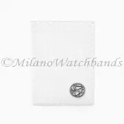 Glam Rock White Hand Braided High Quality Techno Silk Med.Travel Wallet SW001-02