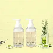 Green Bubble Kit, 2 Glass Foaming Dispenser, 6 Tablets Reffills, Makes Over 2 Liters of Soap, (Makes 6X 350ml Bottles of soap) Foaming Hand was Tablets, 1 Tablet Around 200 Washes