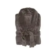 Bambury Soft Microplush Bedroom/Bathroom Robe Bitter Chocolate