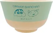 Marimo Craft CRS-360 Resin Antibacterial Bowl, Shin-chan, Shiro, Green, φ5.3 x 3.1 inches (135 x 80 mm)