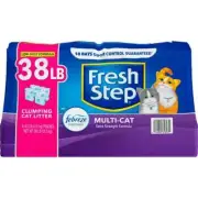 Fresh Step Multi-Cat Scented Litter with Febreze, Clumping Cat Litter, 38 lb