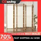 bamboo room divider 6 panels privacy screen foldable 240x180 cream white 0626