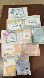 greeting Cards Individually Handcrafted. Set Of Tan With Envelopes.