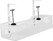 1 Set Under Table Cable Management Rack Cord Holder Shelf Durable Mesh Design for Organizing Wires and Cables for Use Easy Installation Space Saving