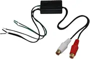 Car Audio Speaker Wire to RCA Line Output Converter Cable Length 8In