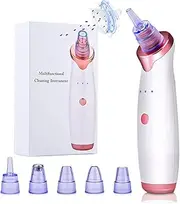 2023 Blackhead Remover Pore Vacuum Cleaner Electric Blackhead Vacuum Extractor Pore Cleaner Comedone Whitehead Remover Kit Pore Extractor Suction Too with 5 Different Sucker Heads