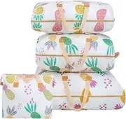 Cabilock 4pcs Moving Bag Set Queen Bedsheet Moving Storage Bags Queen Quilt Cartoon Storage Bag Sundries Storage Bags Queen Size Blanket Box Waterproof Non-woven Fabric Household
