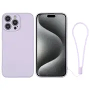 For iPhone 15 Pro Case, Soft Silicone Cover, Light Purple