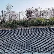 Slope Grid, 2 inch Ground Grid Paver Driveway Walkways/Honeycomb Soil Gravel Stabilizer, Parking Wet Clay Area Yard Paving Foundation(2x6 m/6.5x20 ft)