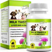 Milk Thistle Chewable Tablets for Dogs | Liver and Kidney Support | Easy-To-G...