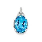 Sterling Silver Blue Topaz Pendant