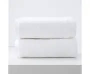 Renee Taylor 2 Piece Towel set Aireys 650 GSM Zero Twist Snow By Cloudlinen