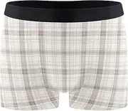 [FRODOTGV] Grey Plaids Men's Boxer Brief Shorts Workout Underwear for Men Compression Boxer Para Hombre