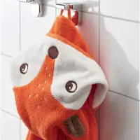 在飛比找蝦皮購物優惠-快速出貨 ikea BRUMMIG 浴巾附頭兜, 狐狸形/橘