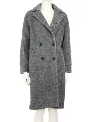 Grey Checkered Long Coat