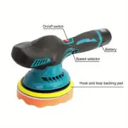 15.24cm Electric Cordless Car Polisher Orbital Buffer Sander Waxing Waxer + 2 Ba