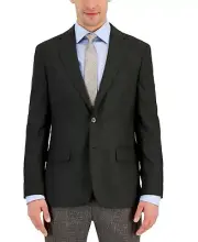 Tommy Hilfiger Men's Modern-Fit Solid Weave Sport Coat Olive 40L B4HP $295